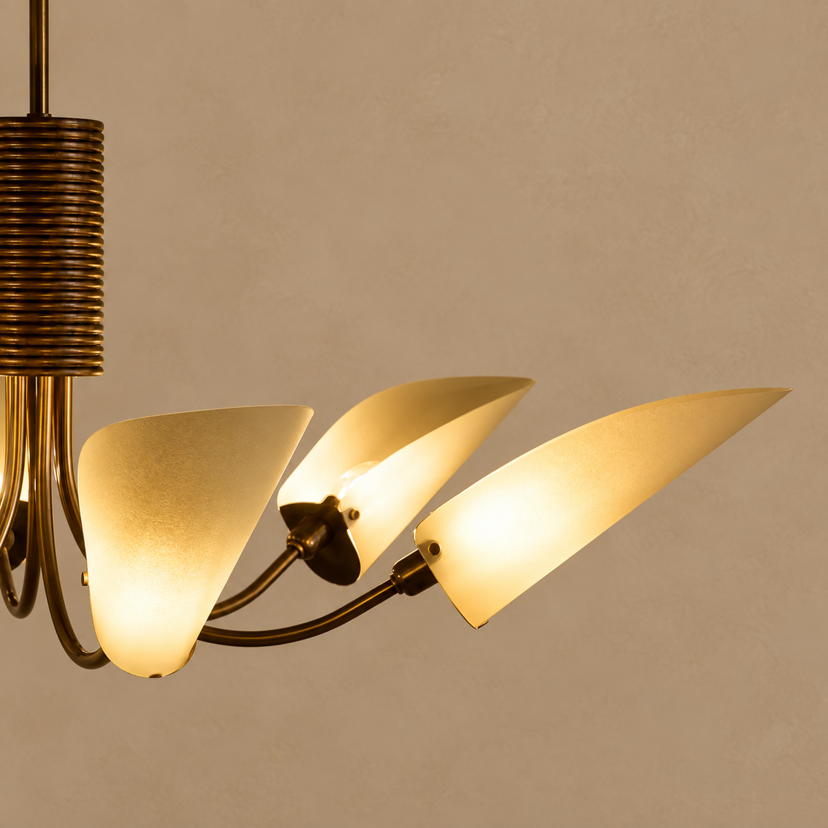 Brass & Fabric Chandelier | 6-Light | CLSFB119BR