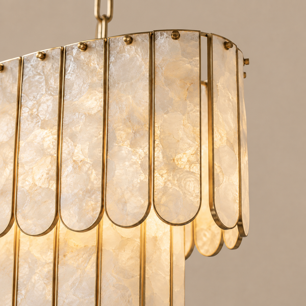 Oval Tiered Shell Chandelier | CLJUPOFS