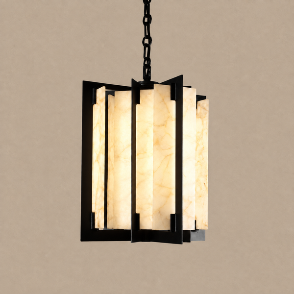 Quarzo Lantern Pendant | Quartz & Black | CLQR026