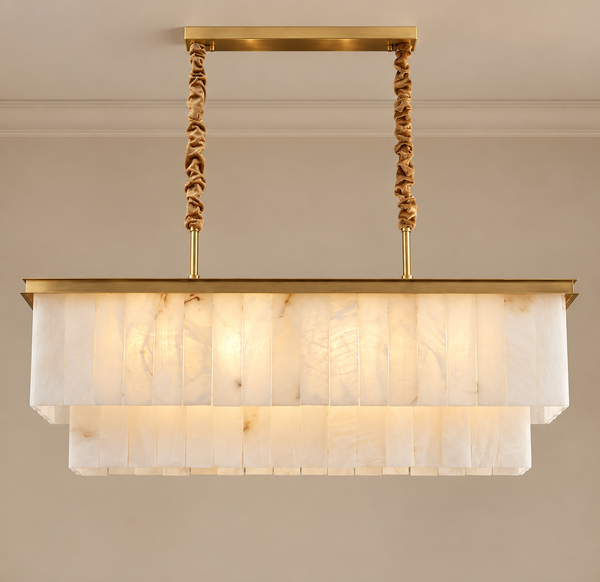 The Volterra Linear Suspension | Natural Alabaster & Brass | CLVLT
