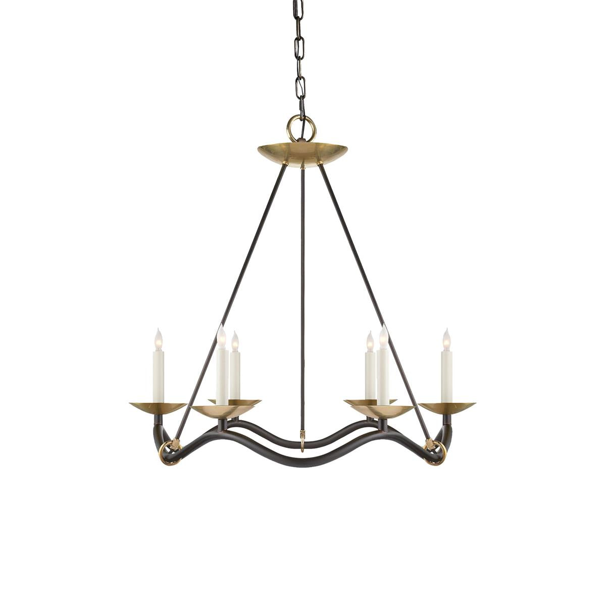 Shine Vintage Industrial Brass Chandelier