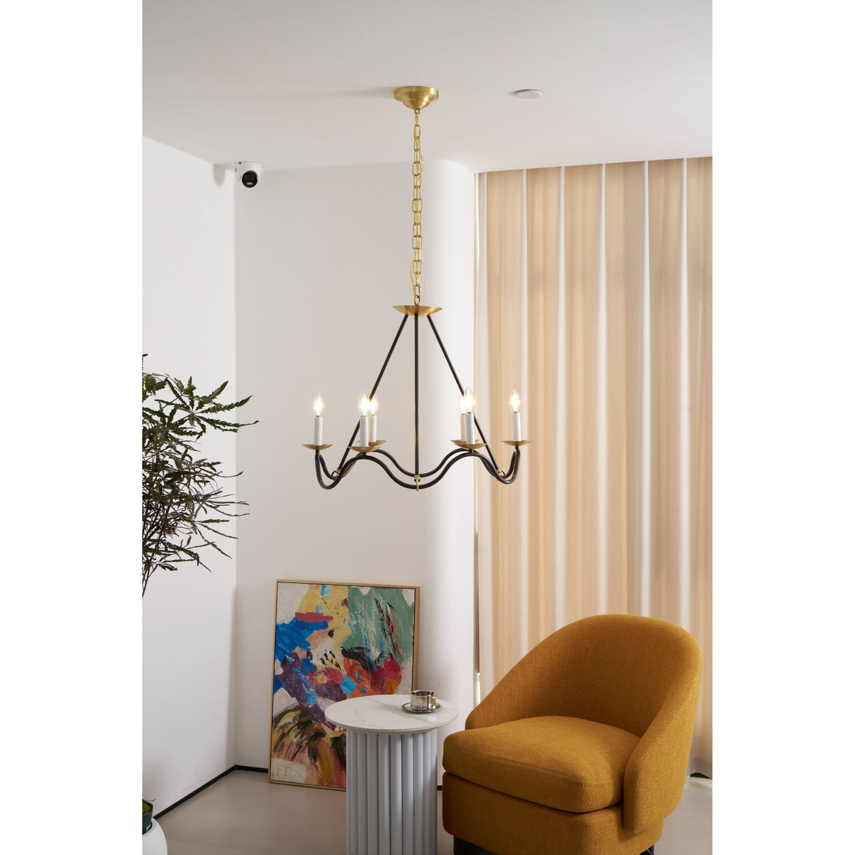 Shine Vintage Industrial Brass Chandelier