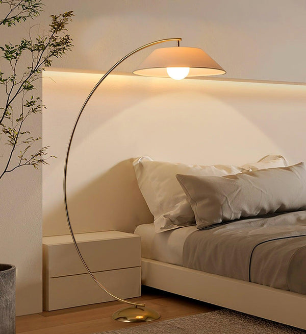 Veradin Steel Fabric Floor Lamp