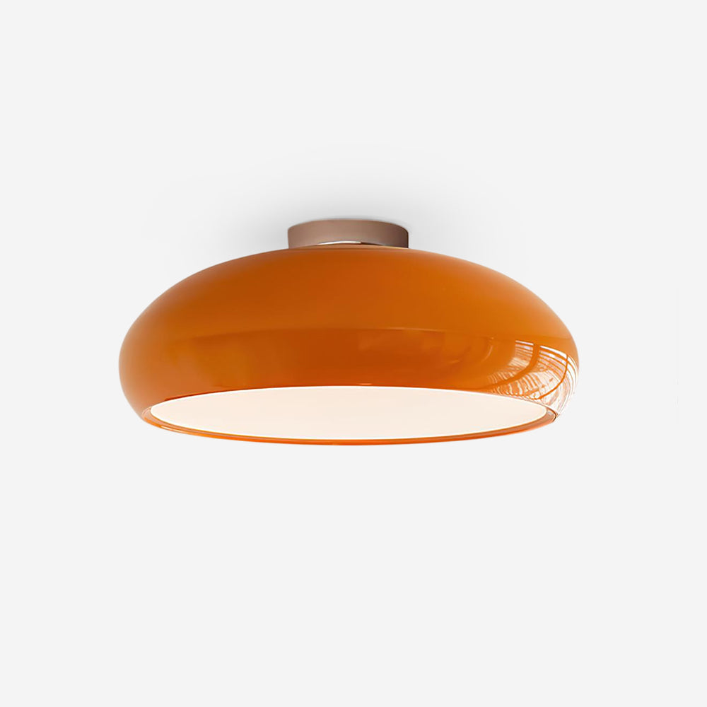 Orange Dome Ceiling Light