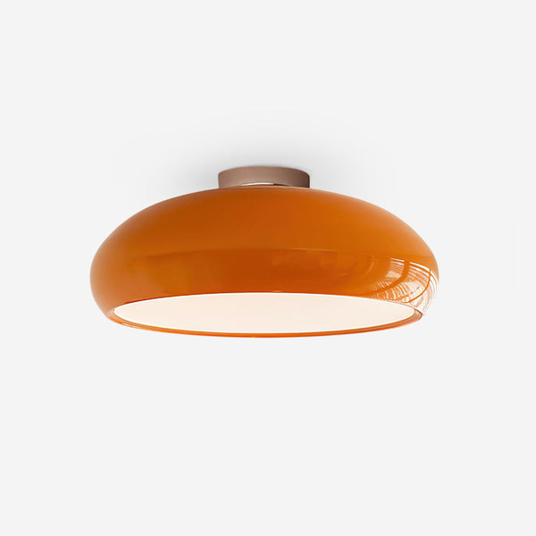 Orange Dome Ceiling Light