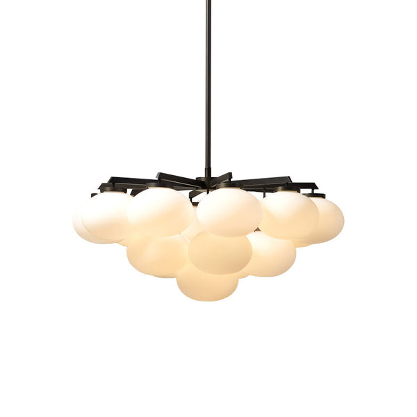 Edge Elegance Brass Glass Chandelier