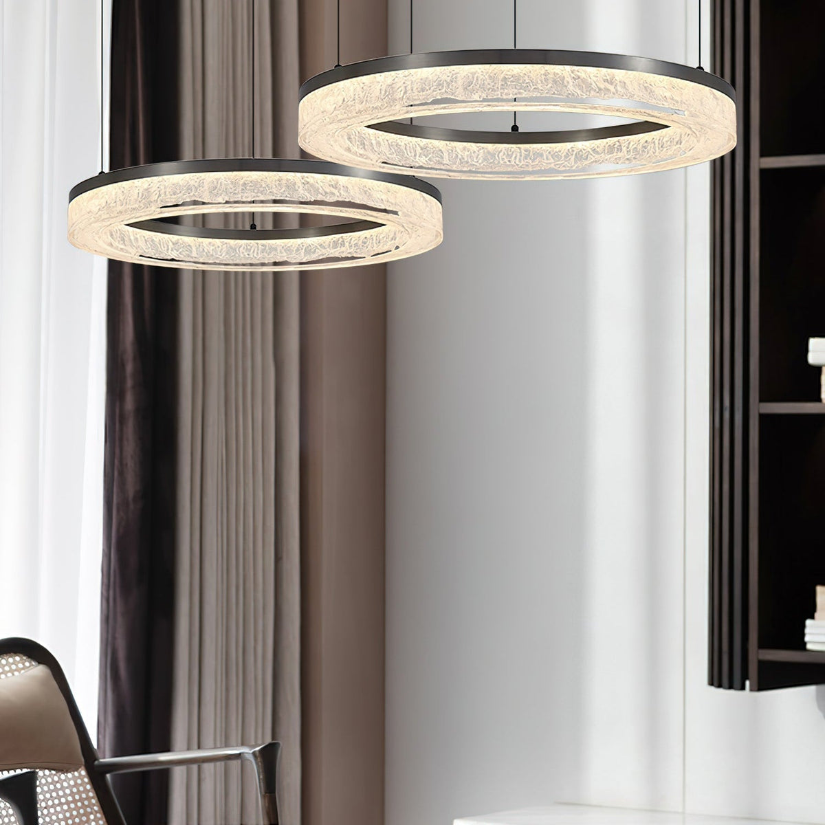 Idyll Round LED Resin Chandelier