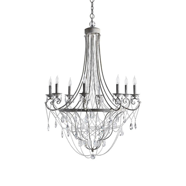 Luster Vintage Industrial Traditional Crystal Chandelier