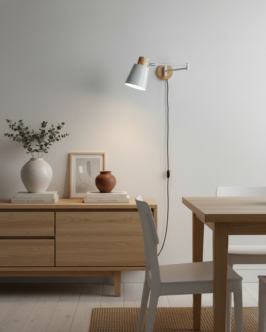 Reneraya Adjustable Plug In Wall Lamp