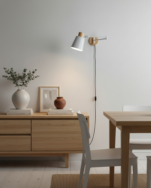 Reneraya Adjustable Plug In Wall Lamp