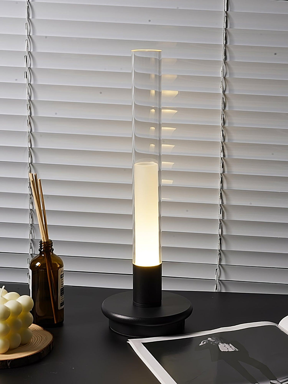 Lunor Column Rechargeable Table Lamp