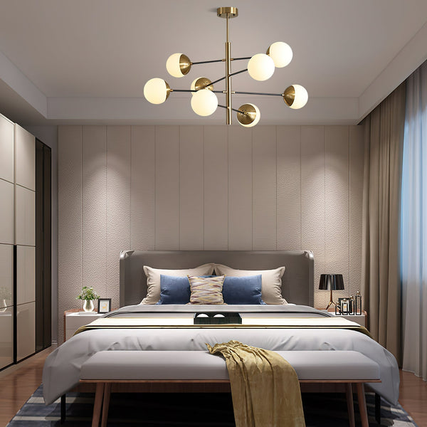 Ultra Brass Glass Chandelier