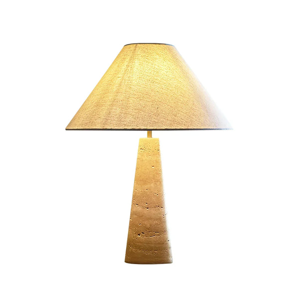 Cone Lulu Travertine Table Lamp