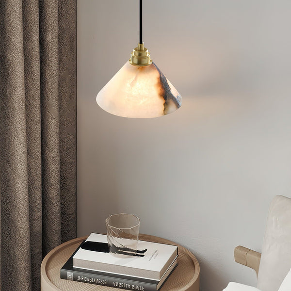 Xen Brass Alabaster Pendant Lamp