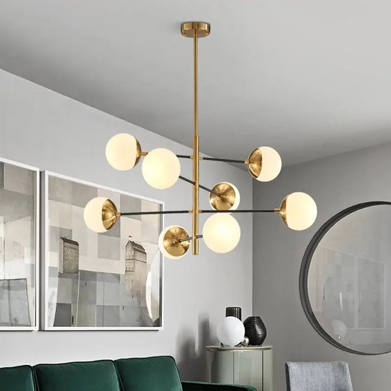 Contemporary Bubble Cascade Chandelier 8/10 Balls