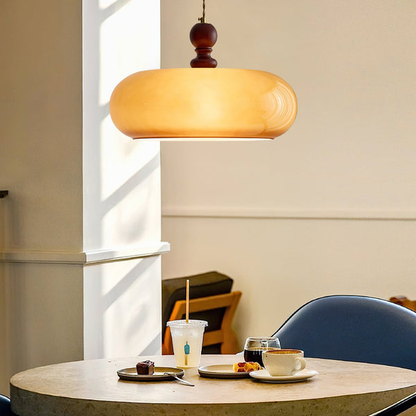 Eldom Amber Glass Shade Pendant Light