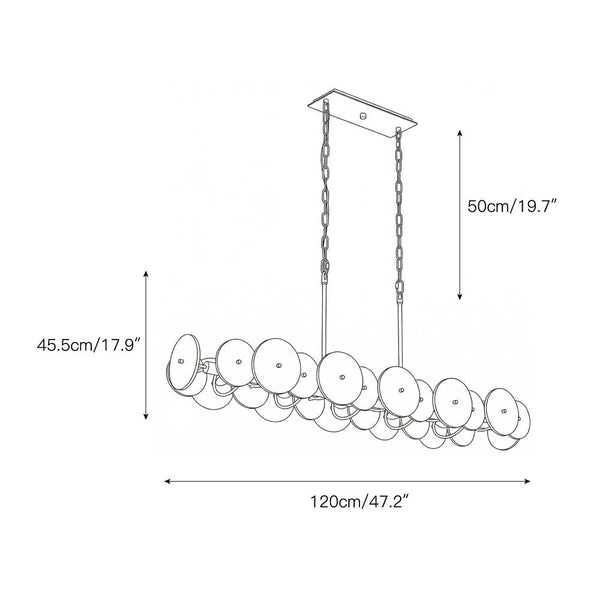 Avenoena Linear Alabaster Chandelier