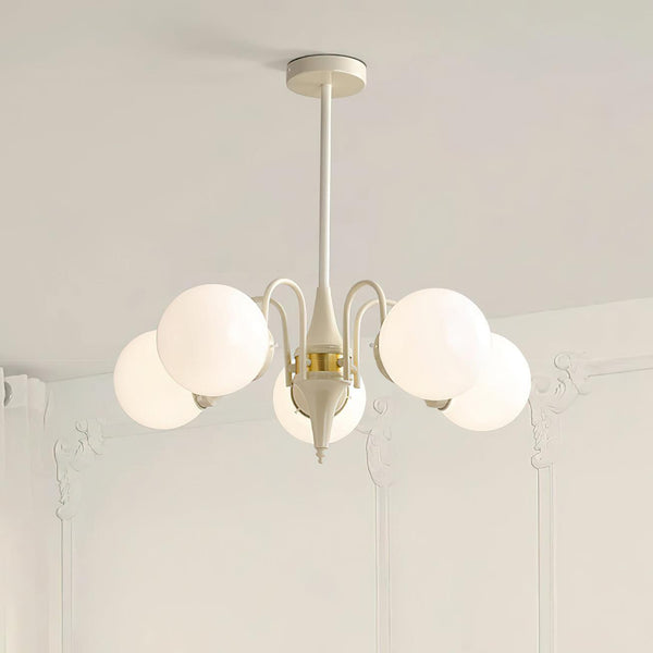 Cream Ball Chandelier