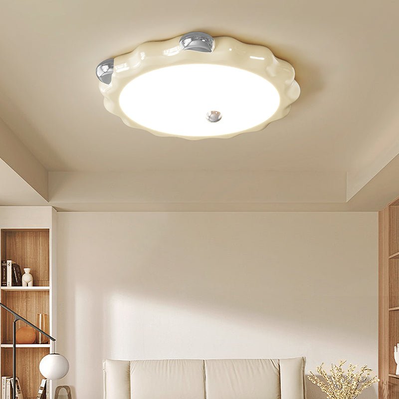 Cream Puffering Ceiling Light