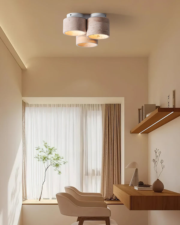 Valeneon Ceiling Light 3 head Travertine