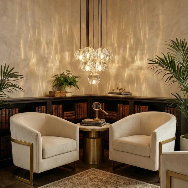 Crystal Ball Linear Round Chandelier