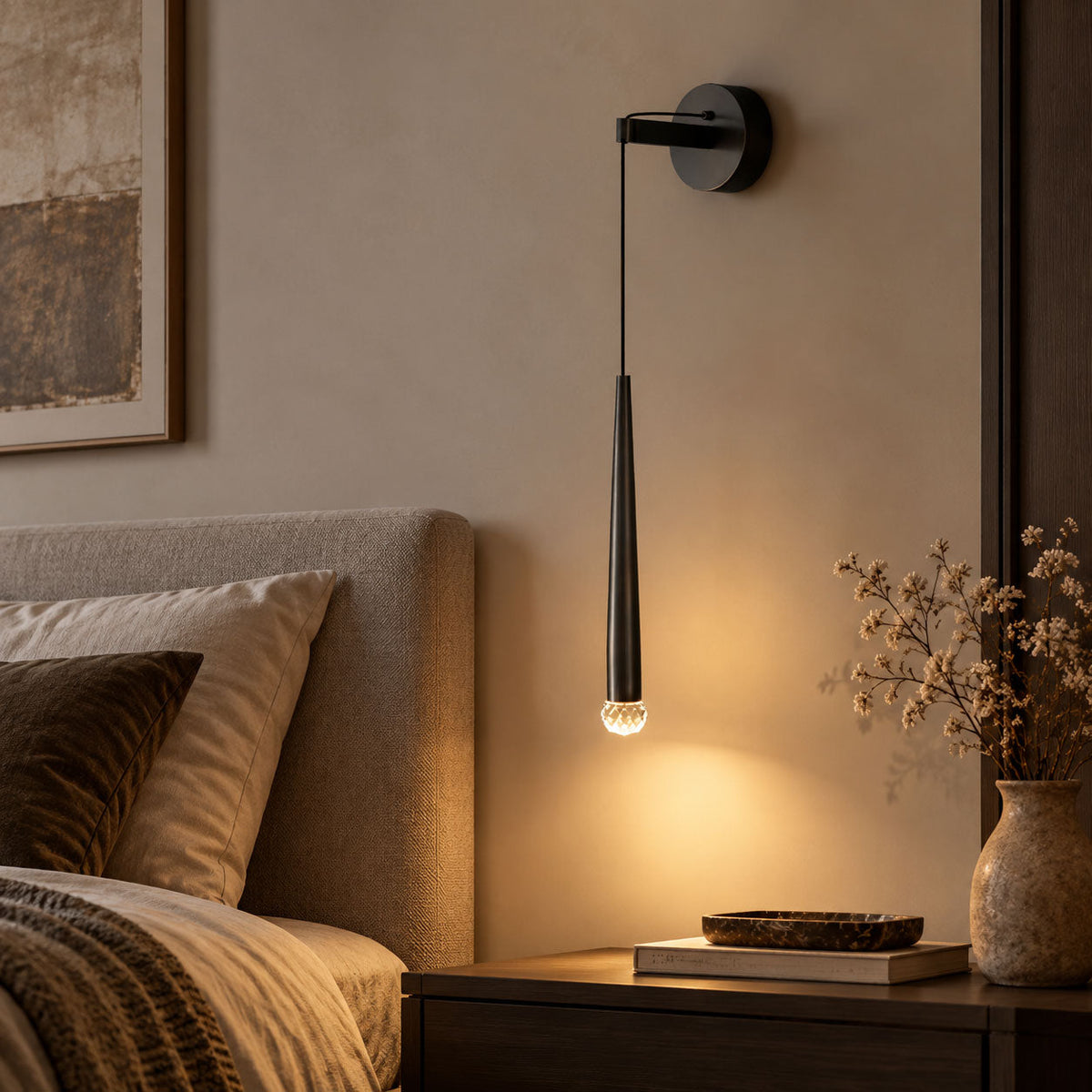 Crystal Conical Wall Lamp