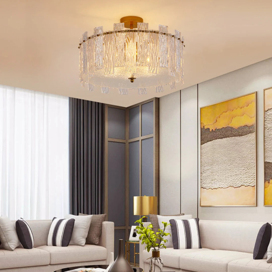 Crystal Gold Ceiling Lamp