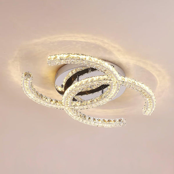 Kristy Crystal Ceiling Light Double C