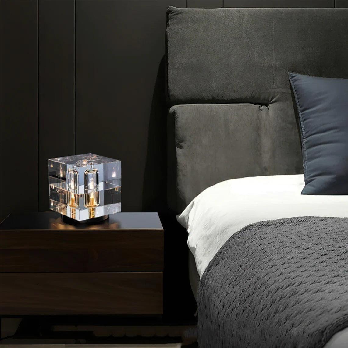 Crystal Cube Table Lamp