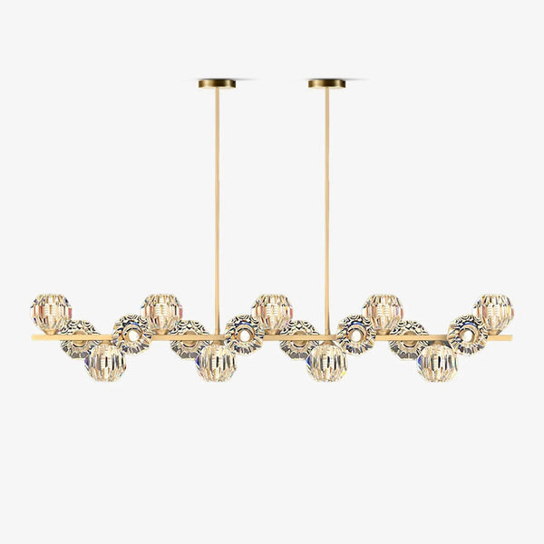 Drivel Postmodern Luxury Ball Brass Crystal Glass Chandelier