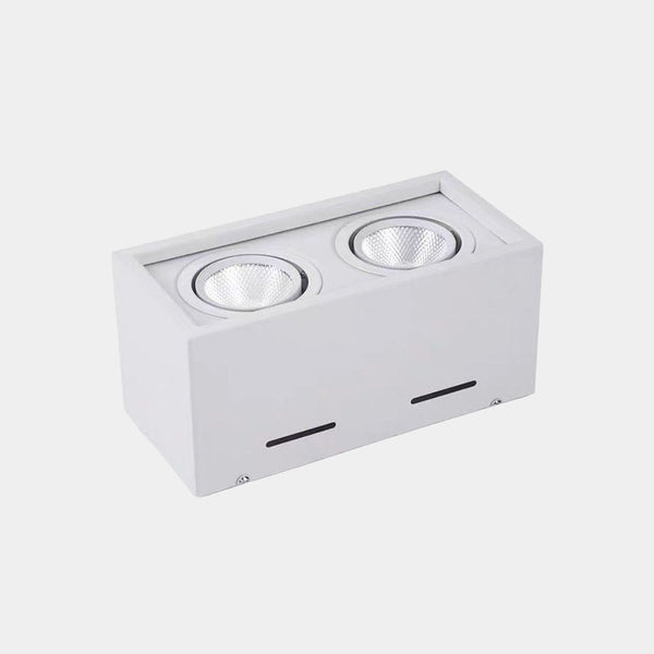 Cube LED Flush Mount Ceiling Light with Spotlights, Black / White