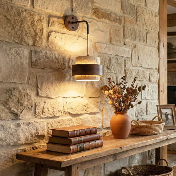 Cylinder Stonova Travertine Wall Sconce