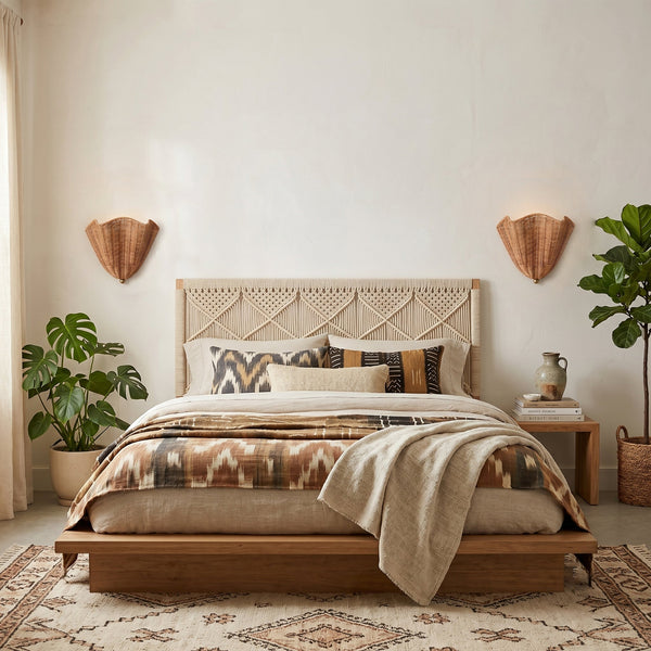 Lunero Rattan Wall Sconce
