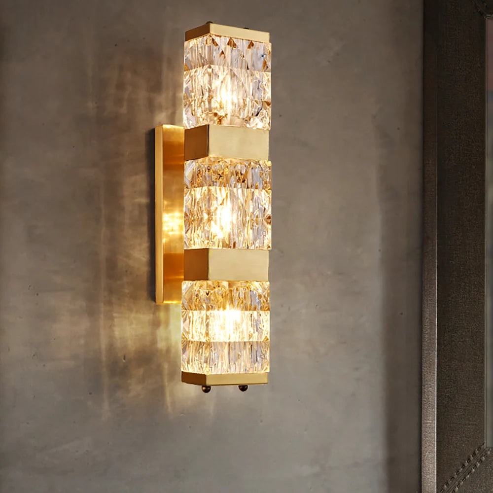 Laminated Crystal Sconce