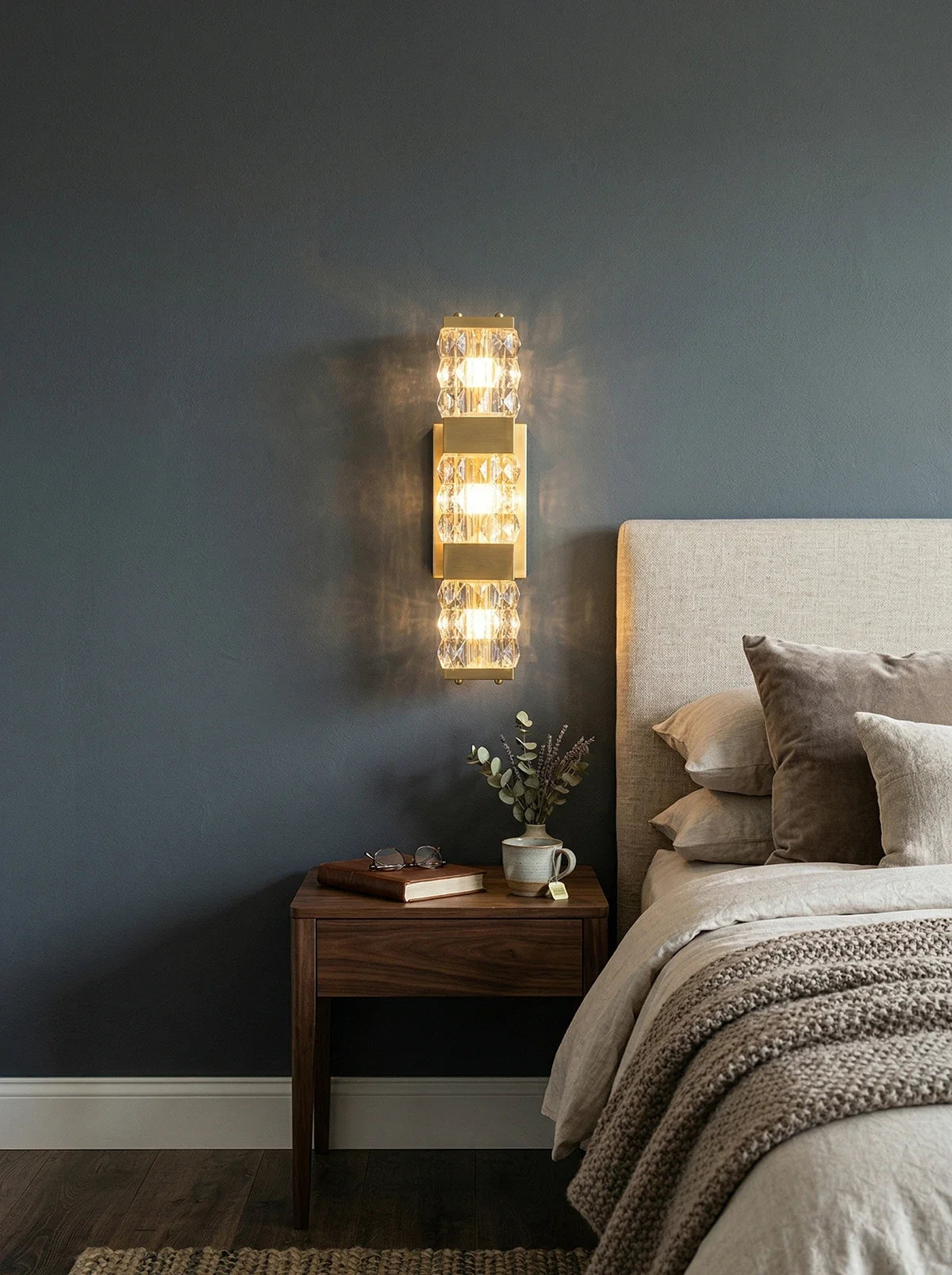 Laminated Crystal Sconce