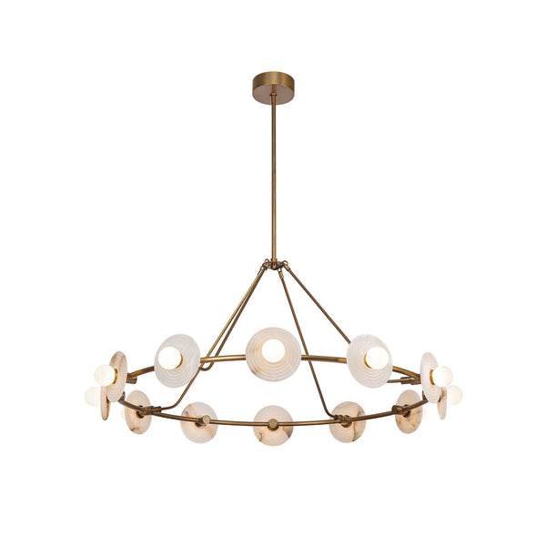 Ilirila Modern Elegance Alabaster Glass Chandelier
