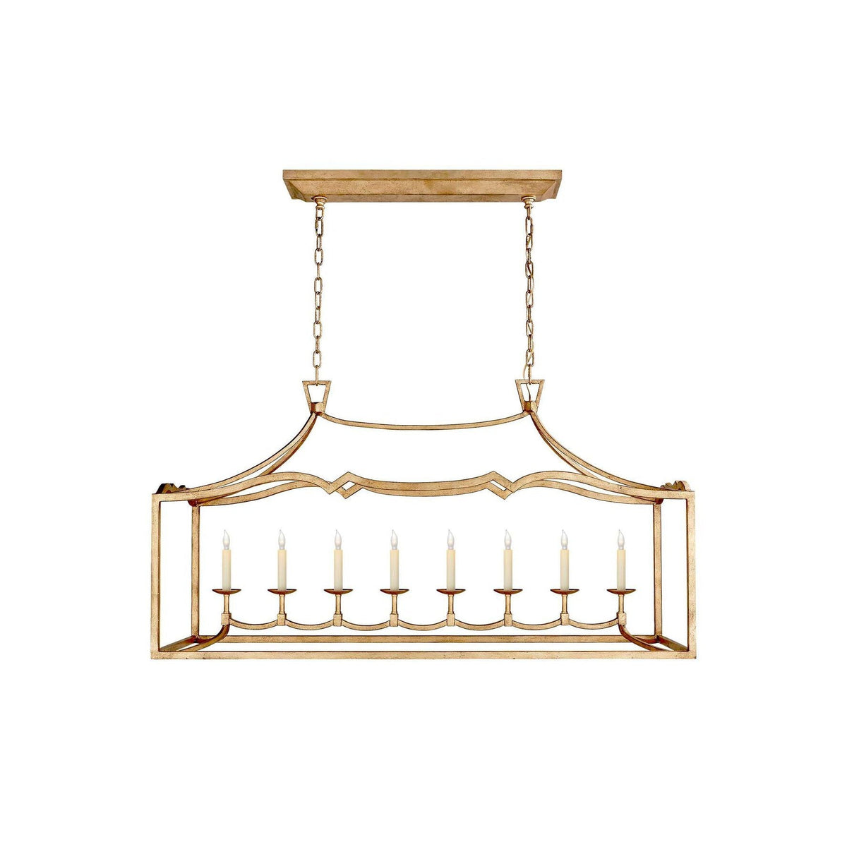 Ripple Classic Linear Brass Chandelier