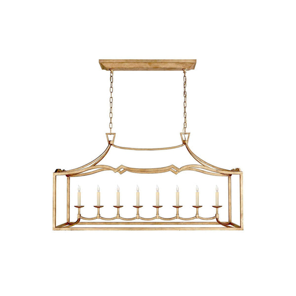 Ripple Classic Linear Brass Chandelier