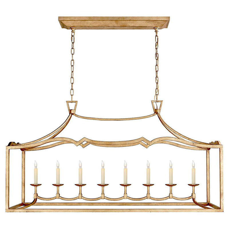 Ripple Classic Linear Brass Chandelier