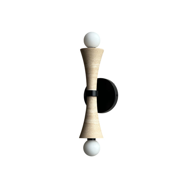 Aura Travertine Glass Wall Lamp