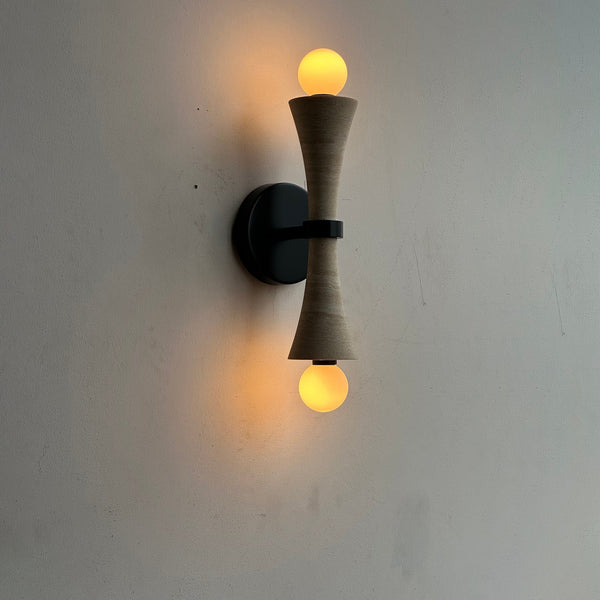 Aura Travertine Glass Wall Lamp