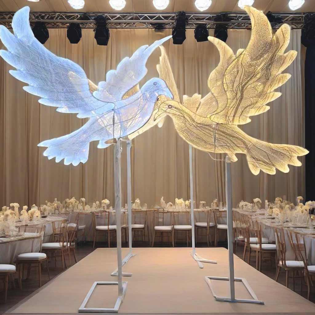 Wedding/Event Decorative Dove LED Floor Standing Lamp