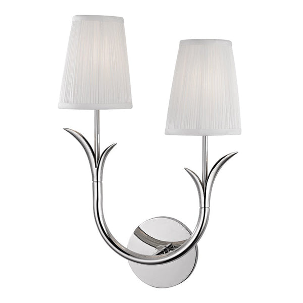 Elys Brass Fabric Wall Lamp