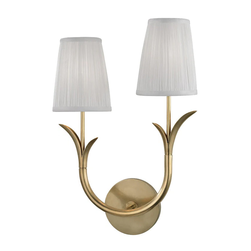 Elys Brass Fabric Wall Lamp