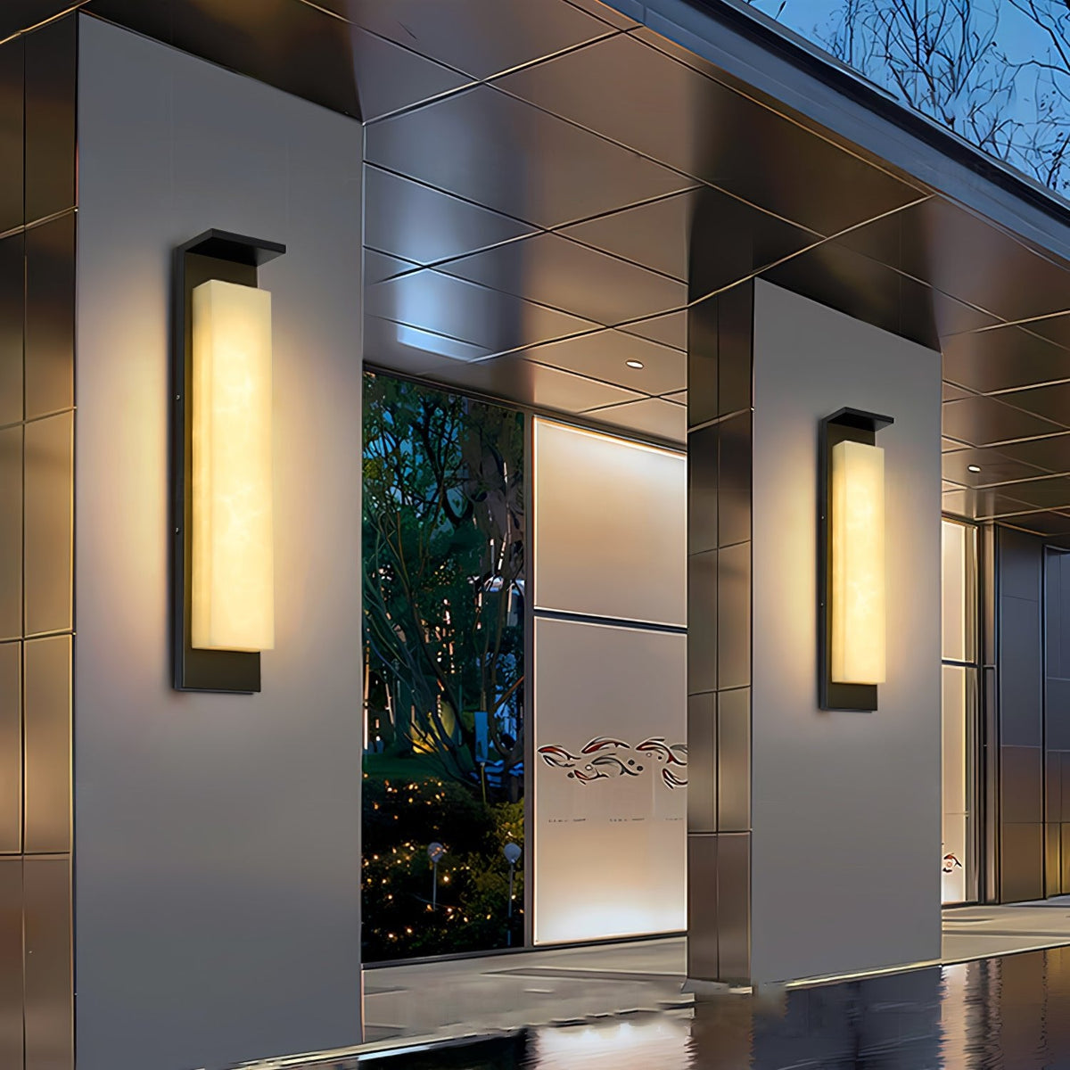Double Axis Long Outdoor Wall Lamp