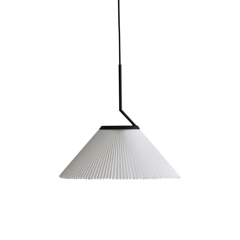 Knell Pleated Black Plastic Pendant Lamp
