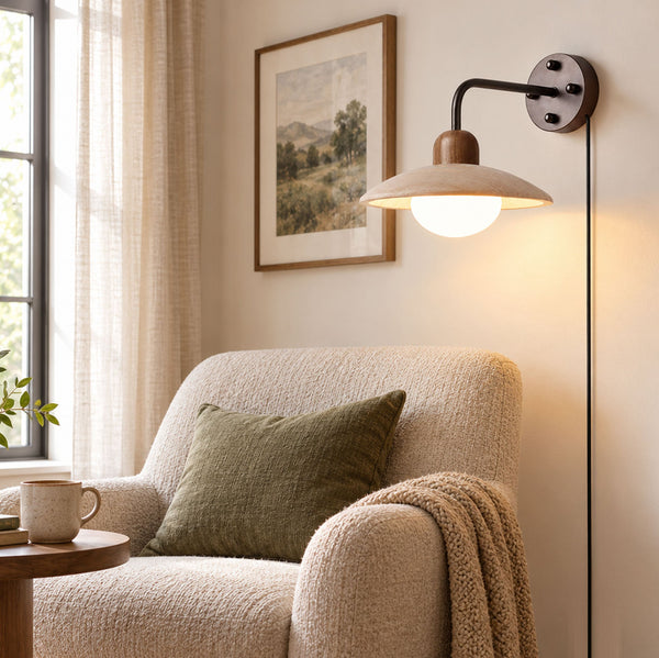 Dome Arm Plug-in Wall Lamp