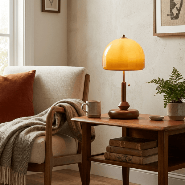 Dome Wooden Table Lamp