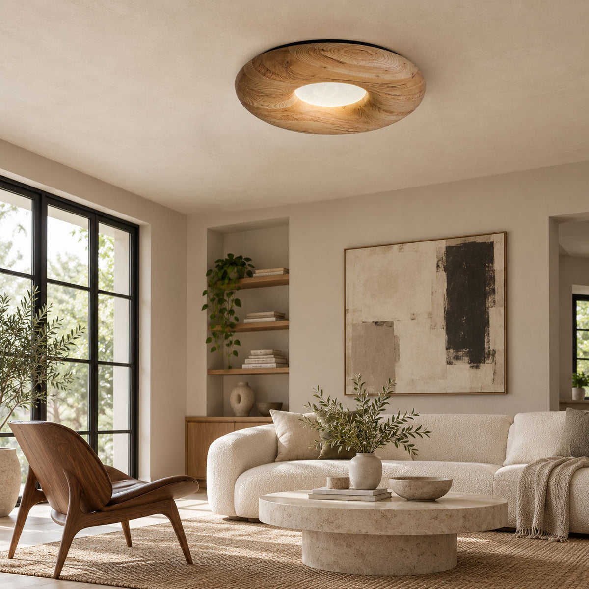 Donut Wood Ceiling Light