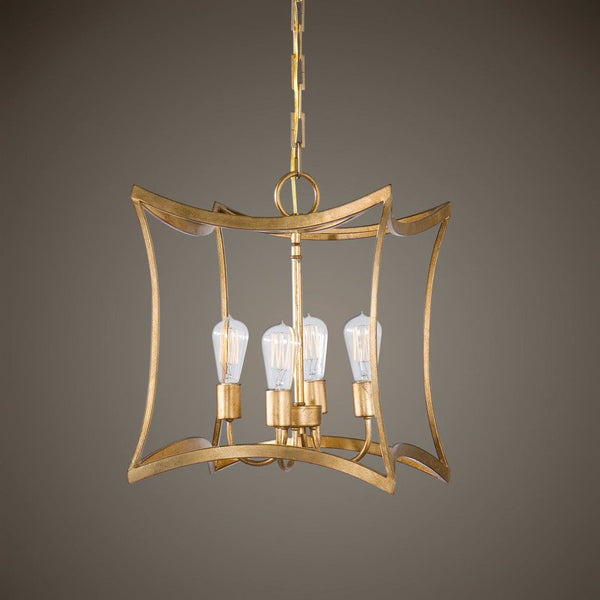 Tract Elegance Vintage Brass Lantern Pendant Lamp